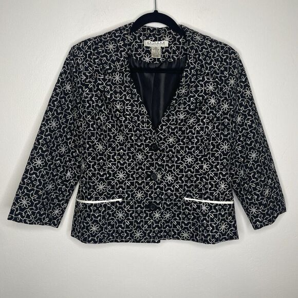Uniform by John Paul Richard Cotton/Poly EmbroideredWhimsical Blazer  SZ 10 - Picture 2 of 16